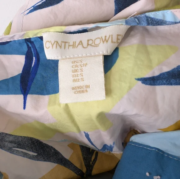 💘 CYNTHIA ROWLEY Somerset A-line Maxi Multi Floral Print Smocked - Picture 4 of 5